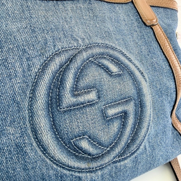 Gucci Rare Denim Tassel SoHo 2 Way Tote Bag - Picture 4 of 16